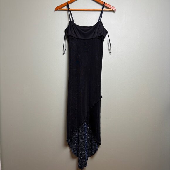 Vtg City Triangles Women Babydoll Slip Dress Sz L Metallic Whimsigoth Grunge 90s - Picture 12 of 14